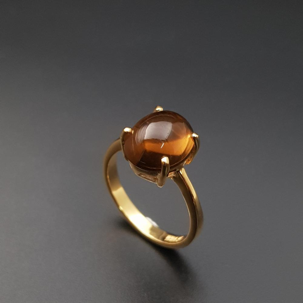 خاتم سموكي كوارتز فضة عيار 925