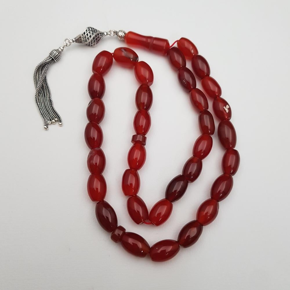 سبحة عقيق يماني احمر