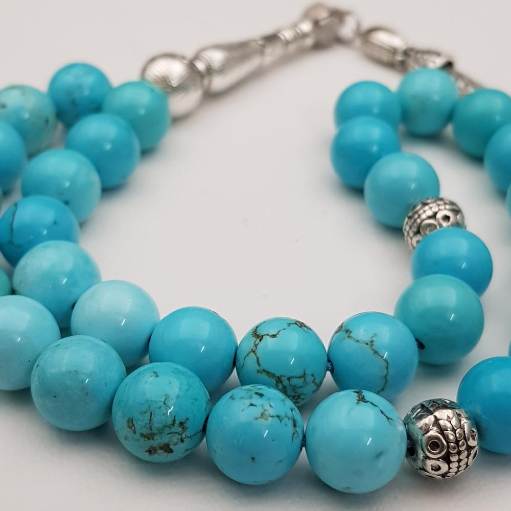 سبحة هولايت طبيعي فيروزي