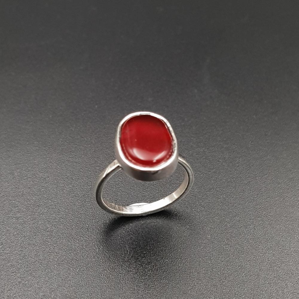 خاتم اطفال عقيق يماني فضة 925