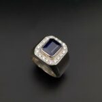 خاتم زفير طبيعي فضة عيار 925