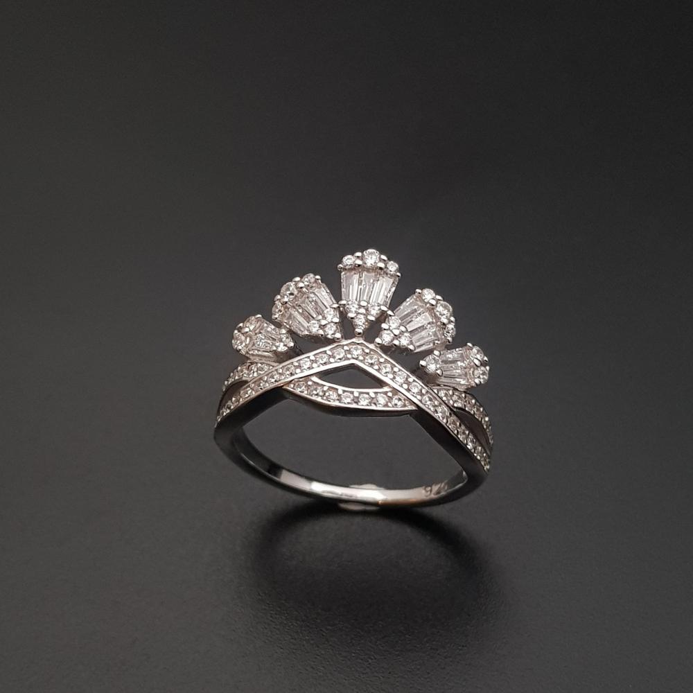 خاتم التاج سوبر زركون فضة عيار 925