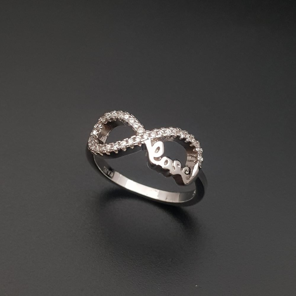 خاتم لاف زركون سوبر فضة عيار 925