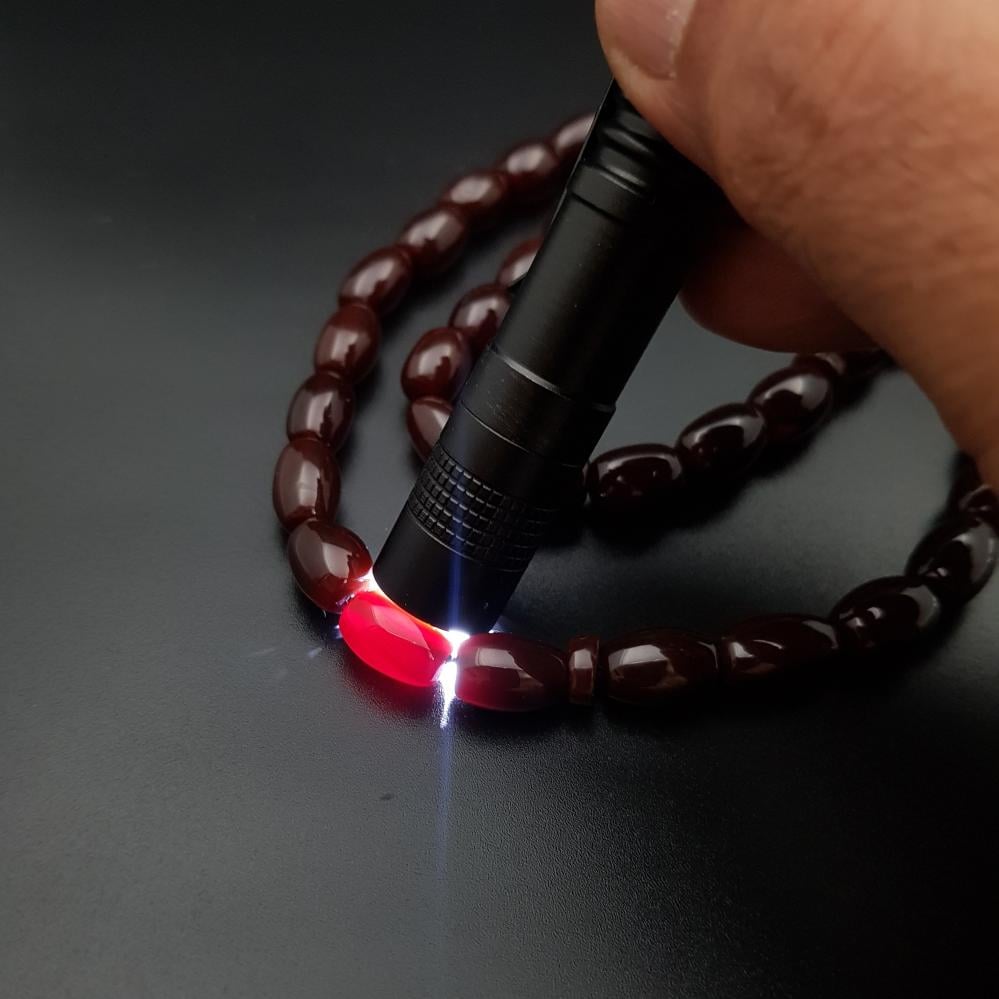 سبحة فاخرة من العقيق اليماني الكبدي