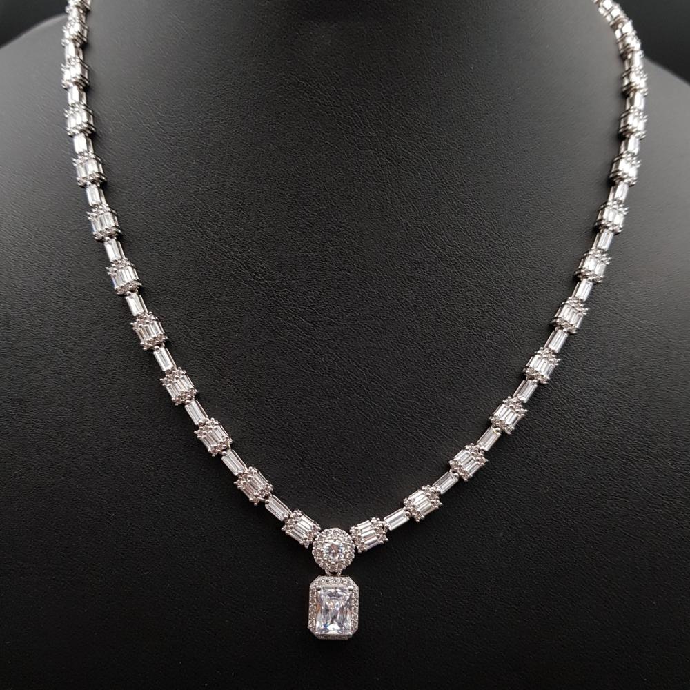 عقد باجيت زركون فضة 925