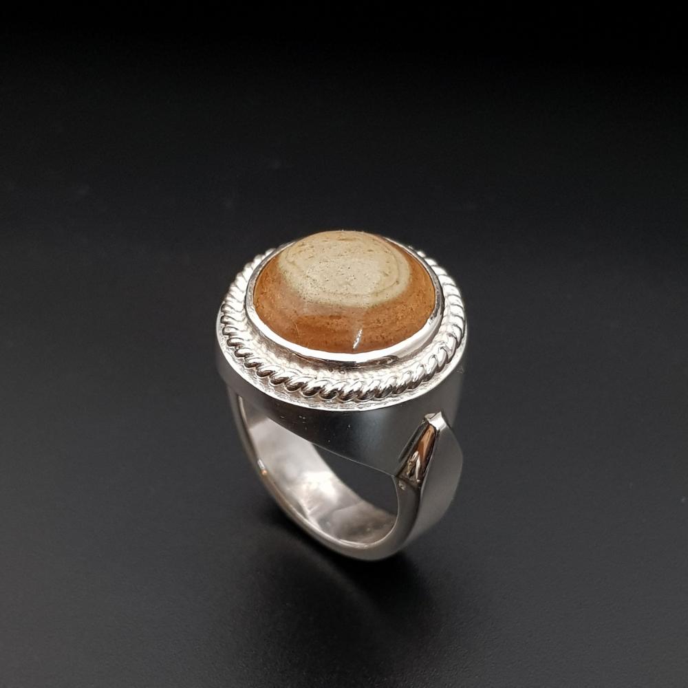 خاتم عقيق يماني سليماني مميز فضة عيار 925