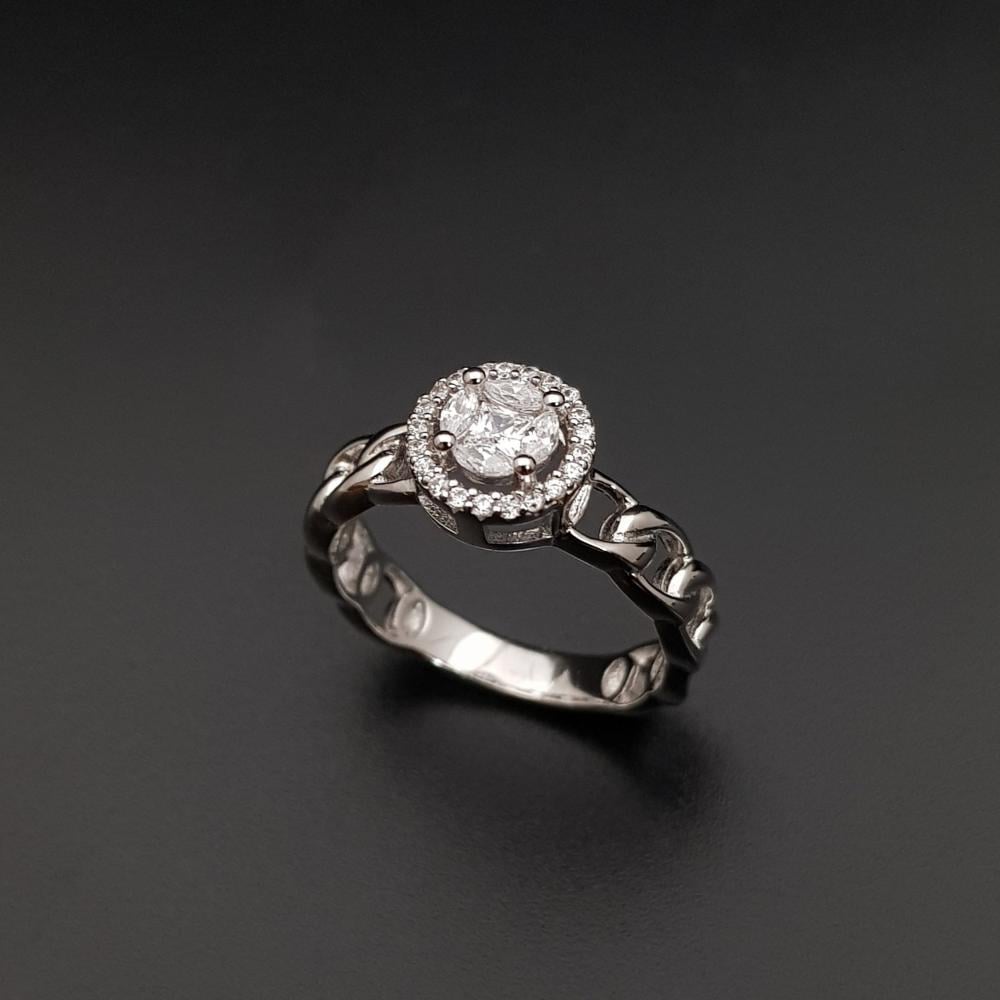 خاتم زركون سوبر فضة عيار 925